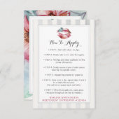 Lipstick Distributor Application / Tips Card (Front/Back)
