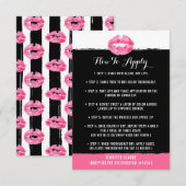 Lipstick Distributor How To Apply Application Card (Front/Back)