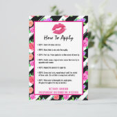 Lipstick Distributor How To Apply Application Card (Standing Front)