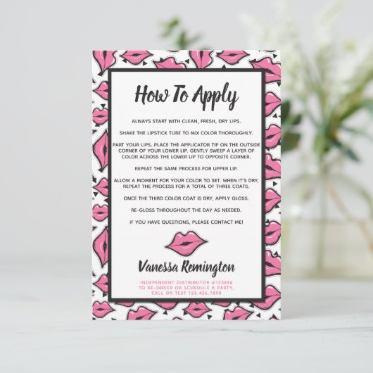 Lipstick Distributor How To Apply / Tips & Tricks (Standing Front)