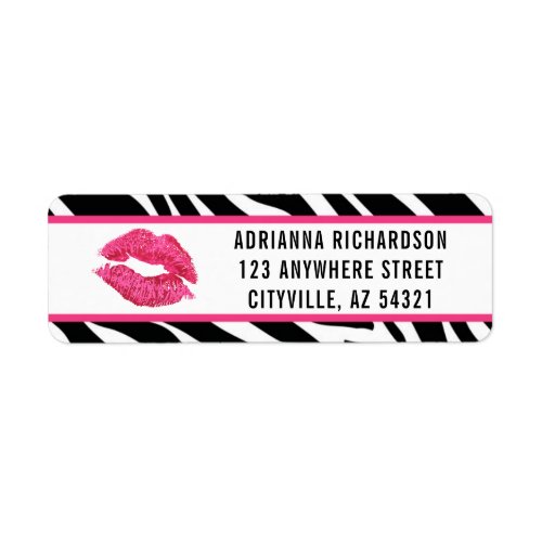 Lipstick Distributor Lip Kiss Return Address Label