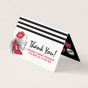 Lipstick Distributor Loyalty Stamp Kiss Thank You