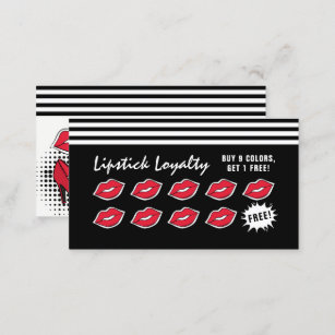Lipstick Distributor Modern Glamour Loyalty Stamp
