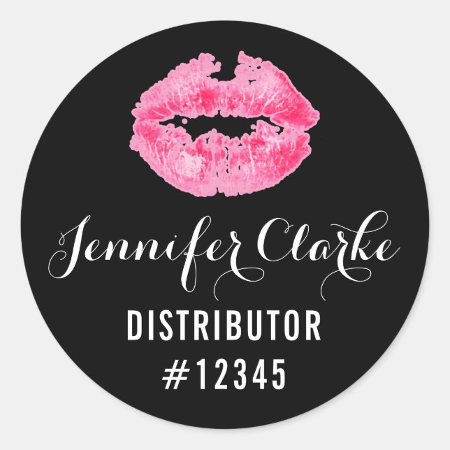 Lipstick Distributor Pink Lips Kiss Packaging Seal (Front)