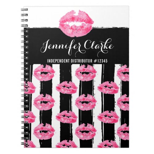 Lipstick Distributor Pink Lips Kiss Personalized Notebook