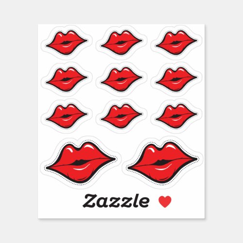 Lipstick Distributor Red Kiss Kissing Lips Planner Sticker