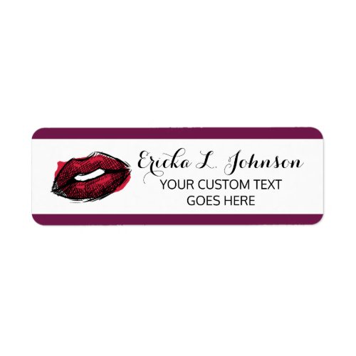 Lipstick Distributor Return Address Label Lip Kiss