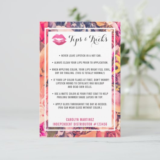 Lipstick Distributor Tips & Tricks Floral Kiss Lip (Standing Front)