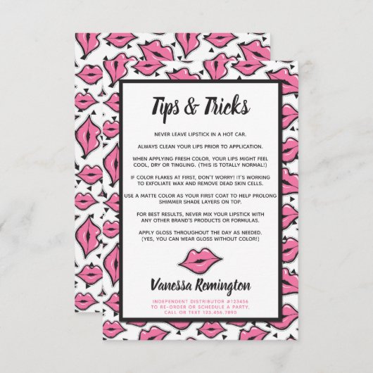 Lipstick Distributor Tips & Tricks Pink Kiss (Front/Back)