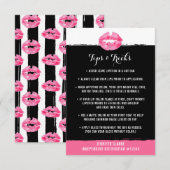 Lipstick Distributor Tips & Tricks Pink Kiss Card (Front/Back)