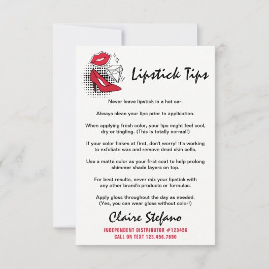 Lipstick Distributor Tips & Tricks Product Card (Front)