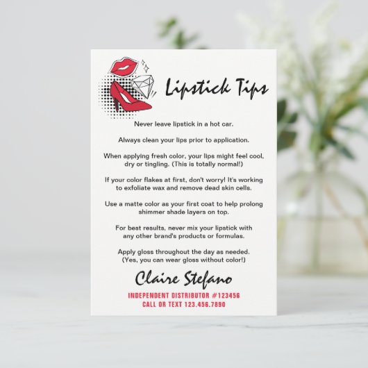 Lipstick Distributor Tips & Tricks Product Card (Standing Front)