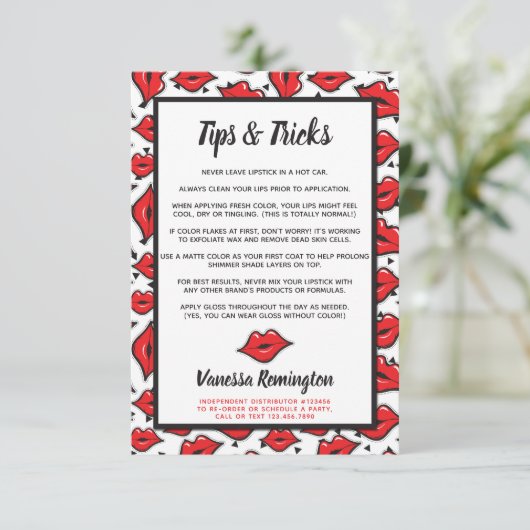 Lipstick Distributor Tips & Tricks Red Kiss (Standing Front)