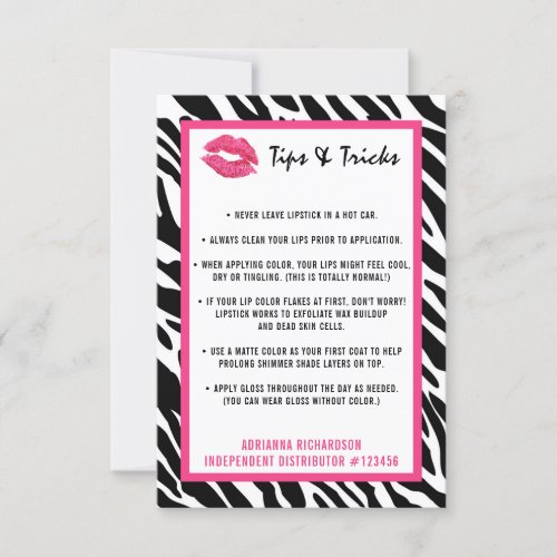 Lipstick Distributor Tips  Tricks Zebra Kiss Lips