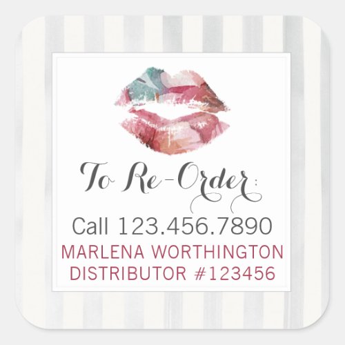 Lipstick Distributor Watercolor Lip Re_Order Label