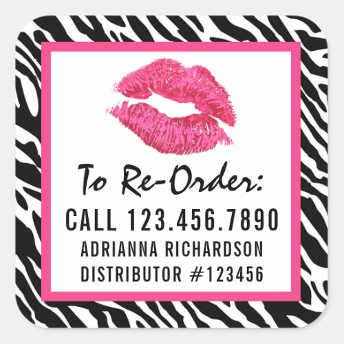 Lipstick Distributor Zebra Kiss Re_Order Label