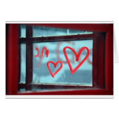 Lipstick heart on window (Front Horizontal)