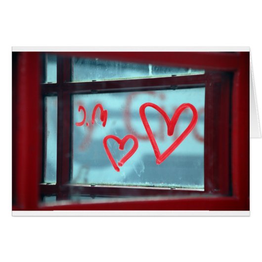 Lipstick heart on window (Front Horizontal)