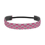 Lipstick Kiss B&amp;W Striped Pattern Athletic Headband
