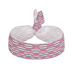 Lipstick Kiss B&amp;W Striped Pattern Elastic Hair Tie