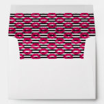 Lipstick Kiss B&amp;W Striped Pattern Envelope