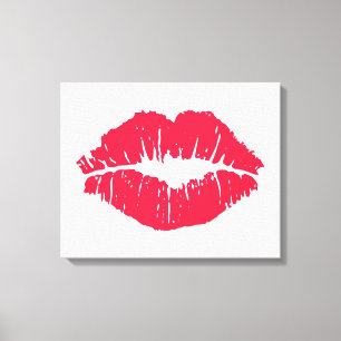 Lipstick Kiss Canvas Print
