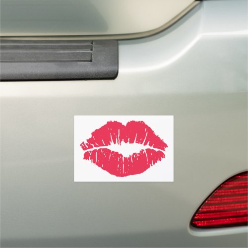 Lipstick Kiss Car Magnet