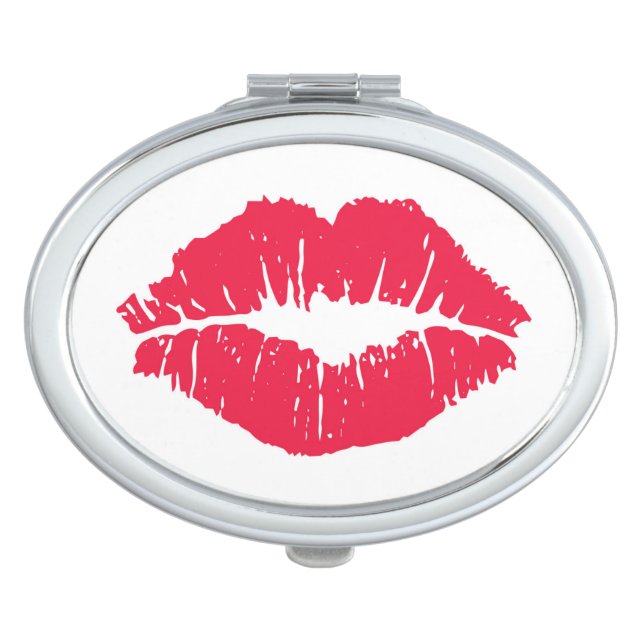 Lipstick Kiss Compact Mirror (Front)