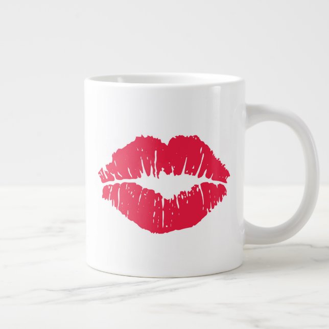 Lipstick Kiss Giant Coffee Mug (Right)