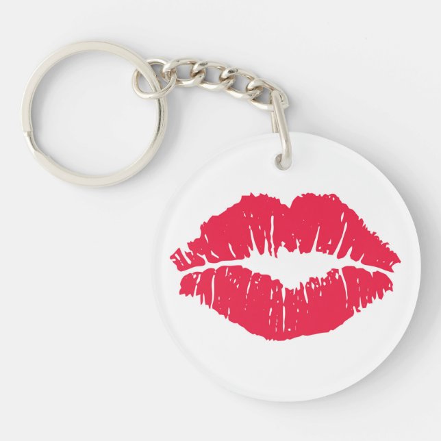 Lipstick Kiss Keychain (Front)