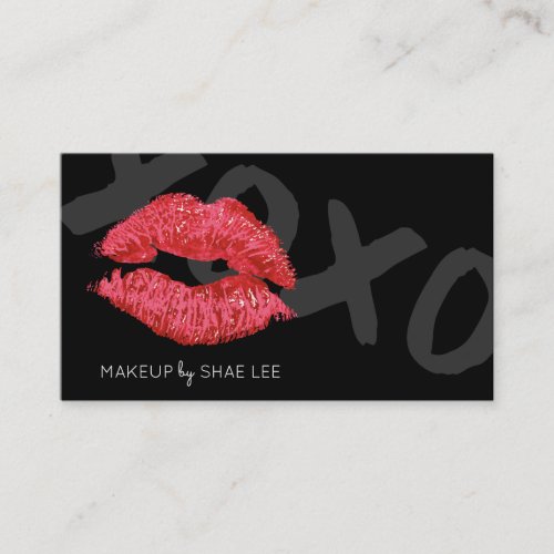 Lipstick Kiss Makeup Artist Stylist Business Card