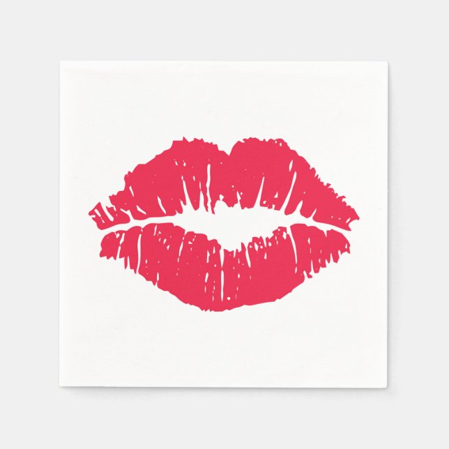 Lipstick Kiss Napkins (Front)