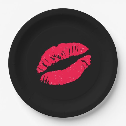 Lipstick Kiss Paper Plates