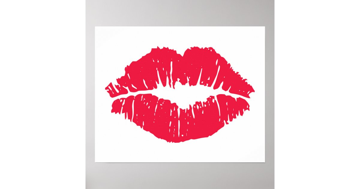 Lipstick Kiss Poster | Zazzle