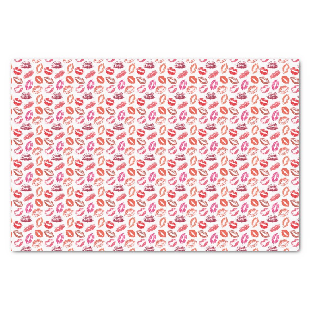 Lipstick Kiss Print Tissue Paper | Zazzle