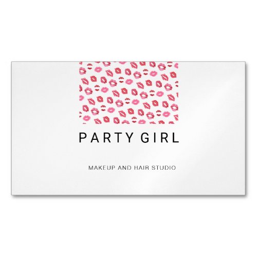 Lipstick Kiss  Salon Business Card Magnet