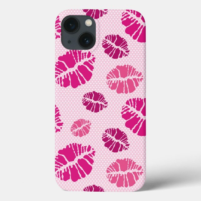 Lipstick Kiss Shape Print Pattern Case-Mate iPhone Case (Back)