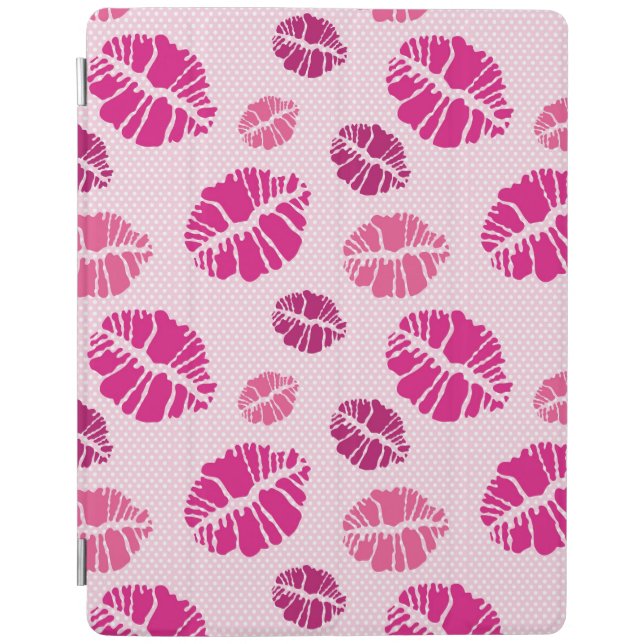 Lipstick Kiss Shape Print Pattern iPad Smart Cover (Front)