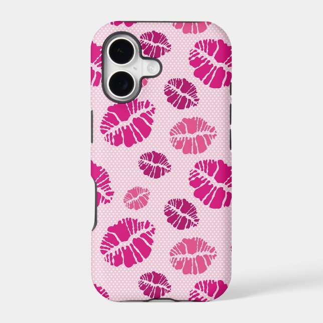 Lipstick Kiss Shape Print Pattern Iphone Case (Back)