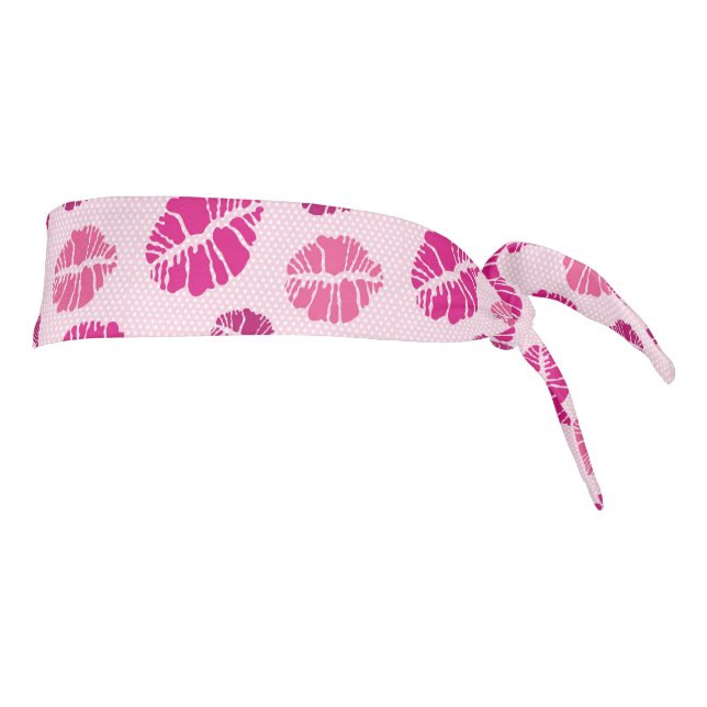 Lipstick Kiss Shape Print Pattern Tie Headband (Rotate 90)