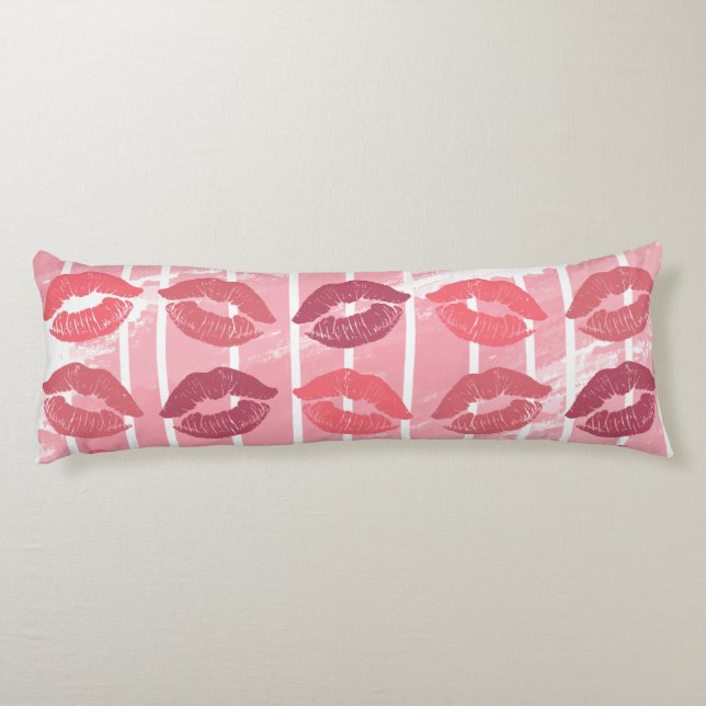 Lipstick Kisses Body Pillow (Back)