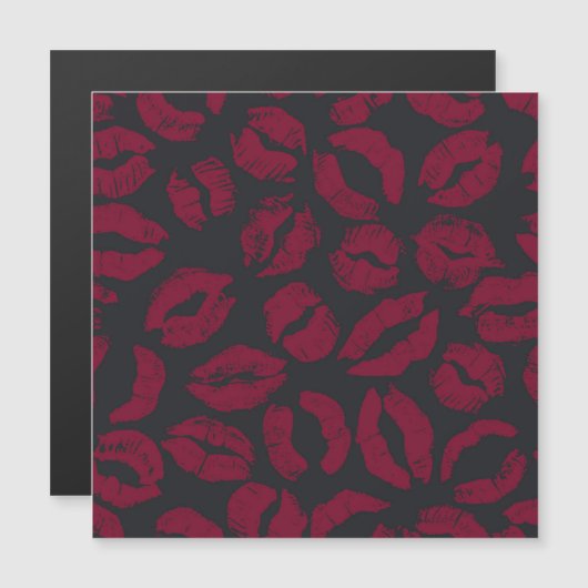 Lipstick Kisses: Dark Red Imprints (Front/Back)