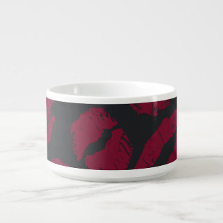 Lipstick Kisses: Dark Red Imprints Bowl