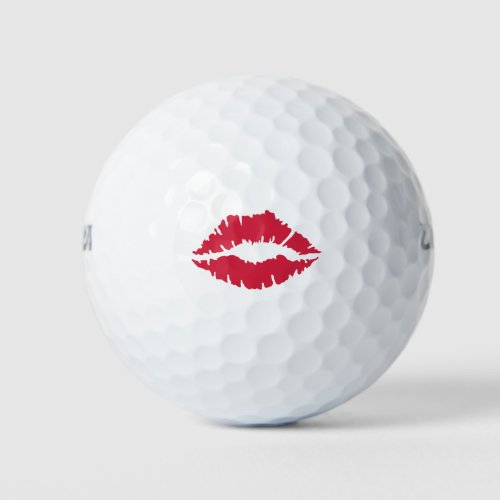 Lipstick Kisses Golf Balls