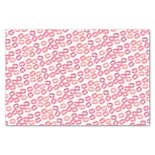 Lipstick Kisses in Shades of Pink Tissue Paper