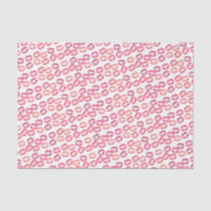 Lipstick Kisses in Shades of Pink Tissue Paper