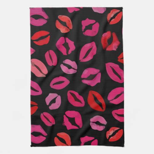Lipstick Kisses Kitchen Towel