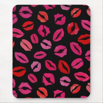 Lipstick Kisses Mousepad by apassion4pixels at Zazzle