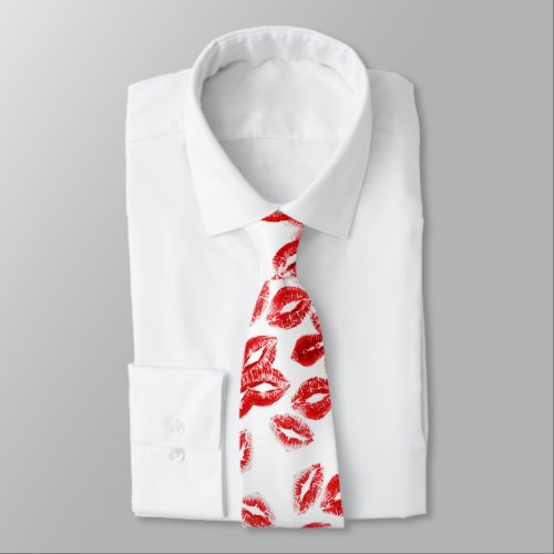 Lipstick Kisses Neck Tie