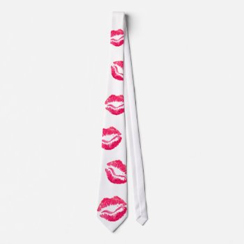 Lipstick Kisses Novelty Neck Tie by FXtions at Zazzle